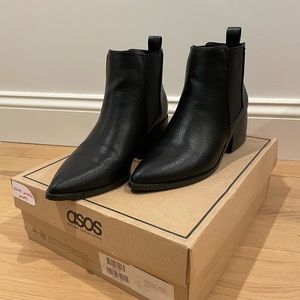 ASOS black ankle booties